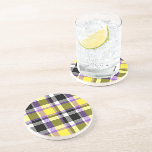 Dessous De Verre En Grès Drapeau de fierté éclectique boho non binaire à ca