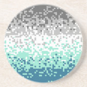 Dessous De Verre En Grès Drapeau de fierté frayromantique abstrait pixelisé (Devant)