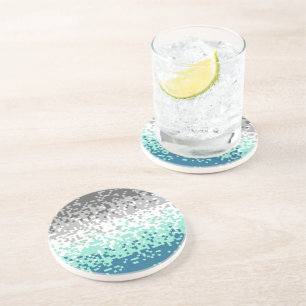 Dessous De Verre En Grès Drapeau de fierté frayromantique abstrait pixelisé