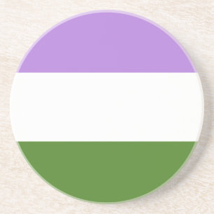 Dessous De Verre En Grès Drapeau de fierté genderqueer