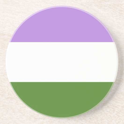 Dessous De Verre En Grès Drapeau de fierté genderqueer (Devant)