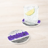 Dessous De Verre En Grès Drapeau de fierté Greygender Boho Géométrique Mod (Côté)