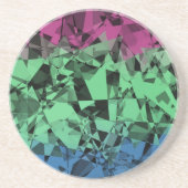 Dessous De Verre En Grès Drapeau de Fierté Polysexuel Groovy Éclectique Rét (Devant)
