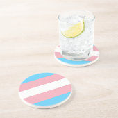 Dessous De Verre En Grès Drapeau de fierté transgenre (Côté)