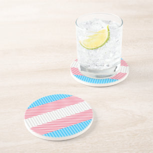 Dessous De Verre En Grès Drapeau de fierté transgenre abstrait