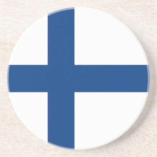 Dessous De Verre En Grès Drapeau de Finlande (Devant)