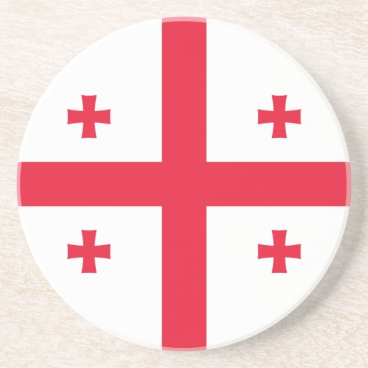 Dessous De Verre En Grès Drapeau de Géorgie (Devant)