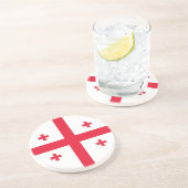 Dessous De Verre En Grès Drapeau de Géorgie (Côté)