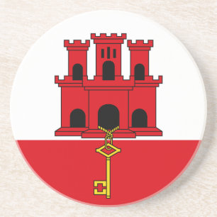 Dessous De Verre En Grès Drapeau de Gibraltar