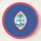 Dessous De Verre En Grès Drapeau de Guam (Devant)