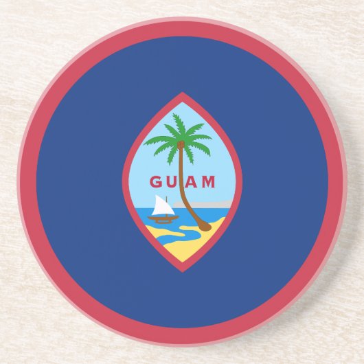 Dessous De Verre En Grès Drapeau de Guam (Devant)