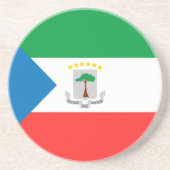 Dessous De Verre En Grès Drapeau de Guinée équatoriale (Devant)