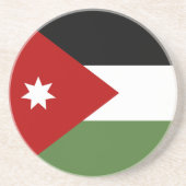 Dessous De Verre En Grès Drapeau de Jordanie (Devant)