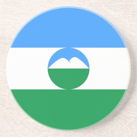 Dessous De Verre En Grès Drapeau de Kabardino-Balkarie (Devant)