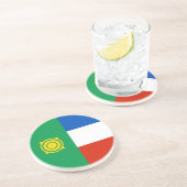 Dessous De Verre En Grès Drapeau de Khakassie (Côté)