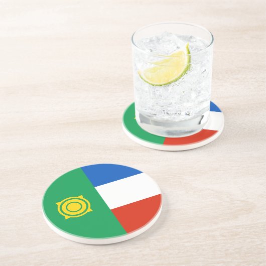 Dessous De Verre En Grès Drapeau de Khakassie (Côté)