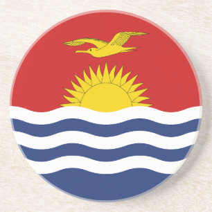 Dessous De Verre En Grès Drapeau de Kiribati