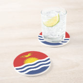 Dessous De Verre En Grès Drapeau de Kiribati (Côté)