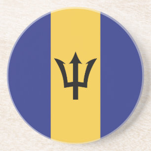 Dessous De Verre En Grès Drapeau de la Barbade