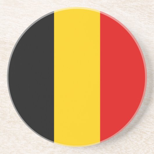 Dessous De Verre En Grès Drapeau de la Belgique (Devant)