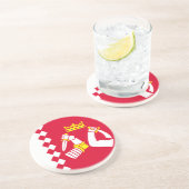 Dessous De Verre En Grès Drapeau de la Carélie du Nord (Côté)