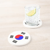 Dessous De Verre En Grès Drapeau de la Corée du Sud (Côté)