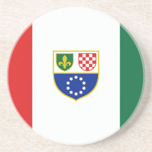 Dessous De Verre En Grès Drapeau de la Fédération de Bosnie-Herzégovine