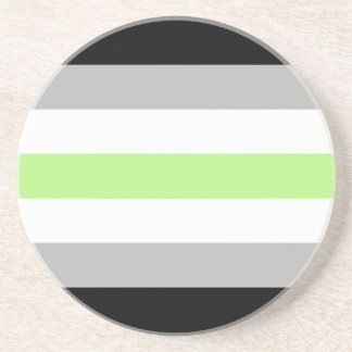 Dessous De Verre En Grès Drapeau de la fierté agender - Identité agender LG