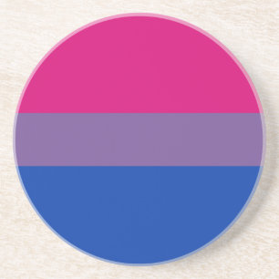 Dessous De Verre En Grès Drapeau de la fierté bisexuelle
