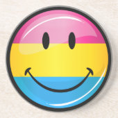 Dessous De Verre En Grès Drapeau de la Fierté Pansexuelle Souriante (Devant)