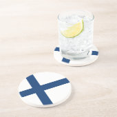 Dessous De Verre En Grès Drapeau de la Finlande (Côté)