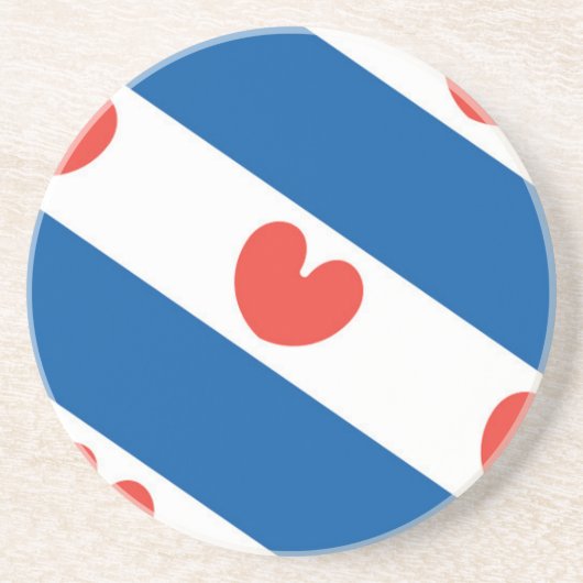 Dessous De Verre En Grès Drapeau de la Frise (Devant)