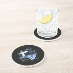 Dessous De Verre En Grès Drapeau de la Grèce