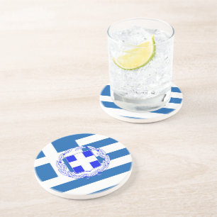 Dessous De Verre En Grès Drapeau de la Grèce
