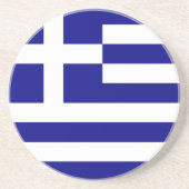 Dessous De Verre En Grès Drapeau de la Grèce (Devant)