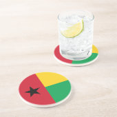 Dessous De Verre En Grès Drapeau de la Guinée Bissau (Côté)