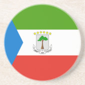 Dessous De Verre En Grès Drapeau de la Guinée équatoriale (Devant)