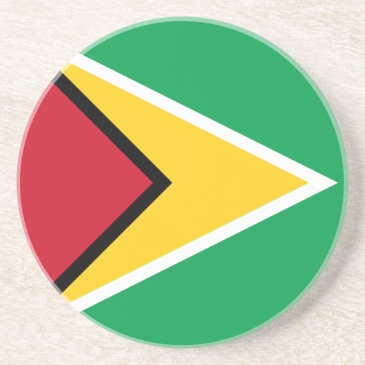 Dessous De Verre En Grès Drapeau de la Guyane (Devant)