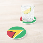 Dessous De Verre En Grès Drapeau de la Guyane (Côté)