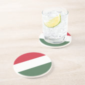 Dessous De Verre En Grès Drapeau de la Hongrie (Côté)