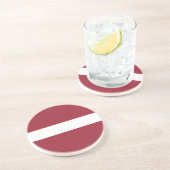Dessous De Verre En Grès Drapeau de la Lettonie (Côté)