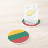 Dessous De Verre En Grès Drapeau de la Lituanie (Côté)
