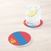 Dessous De Verre En Grès Drapeau de la Mongolie (Côté)