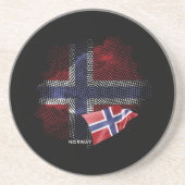 Dessous De Verre En Grès Drapeau de la Norvège (Devant)