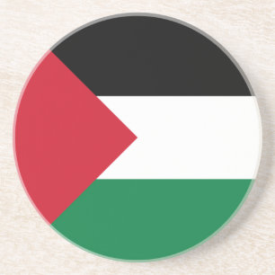 Dessous De Verre En Grès Drapeau de la Palestine