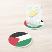 Dessous De Verre En Grès Drapeau de la Palestine (Côté)
