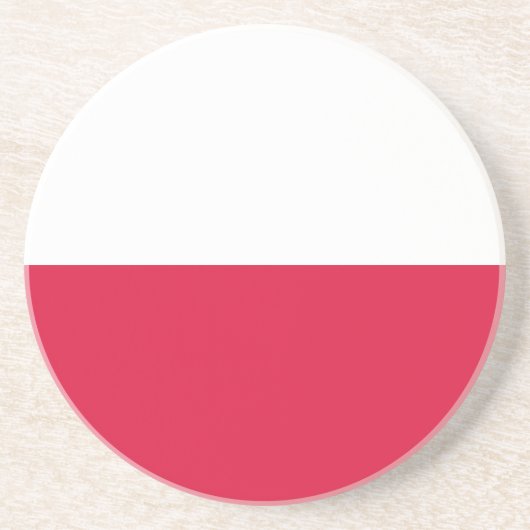 Dessous De Verre En Grès Drapeau de la Pologne (Devant)