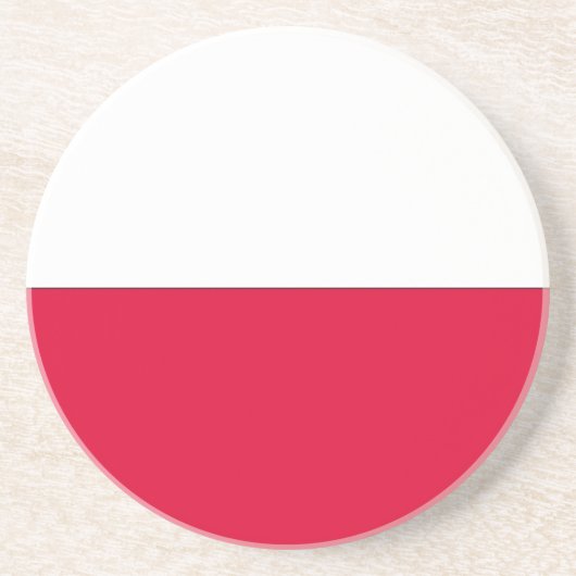 Dessous De Verre En Grès Drapeau de la Pologne (Devant)