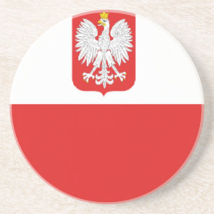 Dessous De Verre En Grès drapeau de la pologne