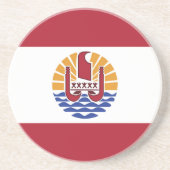 Dessous De Verre En Grès Drapeau de la Polynésie française (Devant)